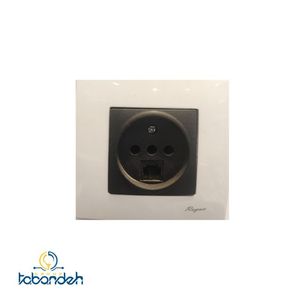 مکانیزم کلید و پریز  رویان مدل یونیک مشکی